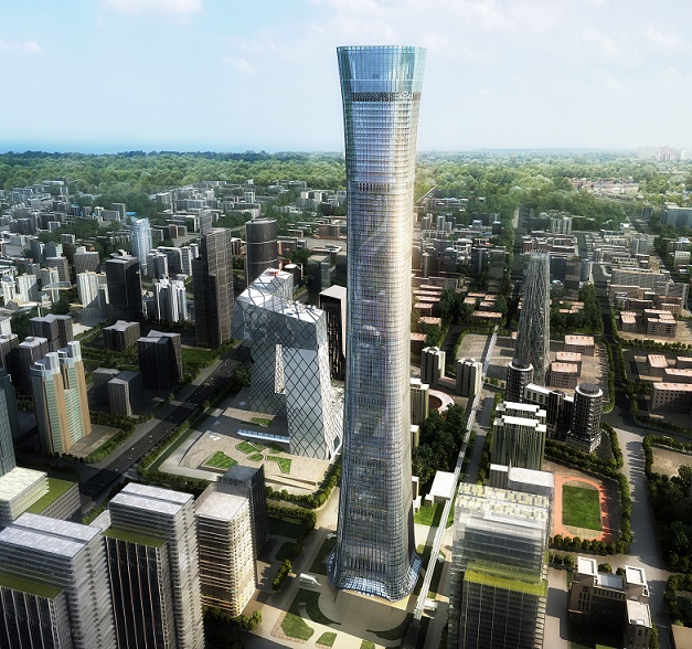 7790必发集团官网中标北京第一高528米中国尊 创立行业“第一高”大满贯纪录